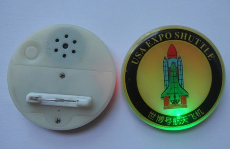 Shining round badage