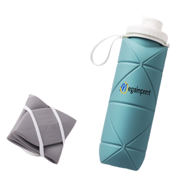 21 oz Silicone Foldable Water Bottle