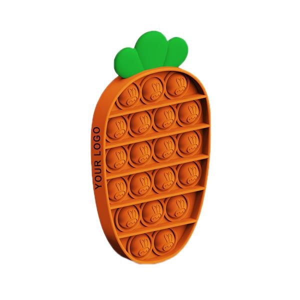 Carrot Shape Push Pop Buddle Fidget Toy