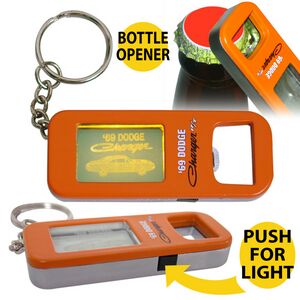Crystal Block Bottle Opener Key Chain