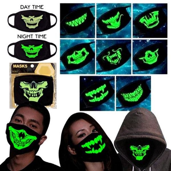 Glow in the Dark Face Masks
