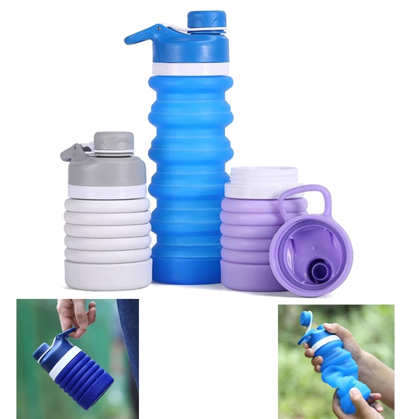 Collapsible Silicone Sport Water Bottle