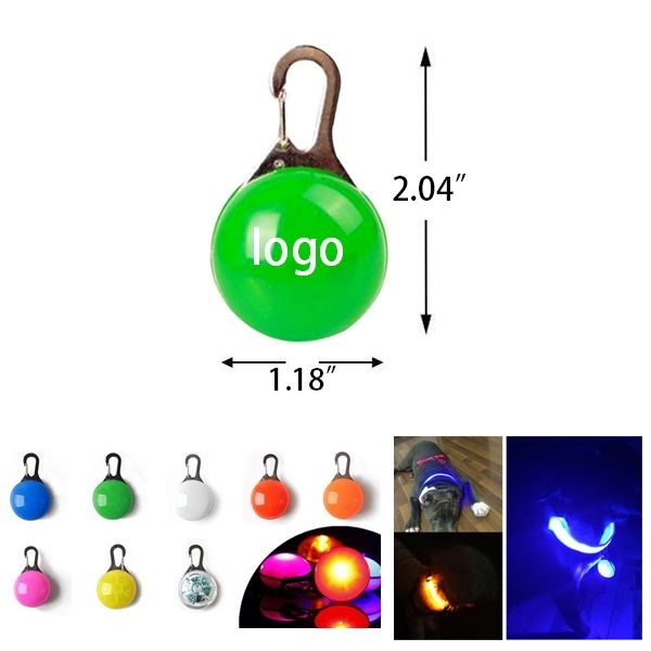 LED Pet Dog Collar Luminous Night Light Safety Clip Pendant